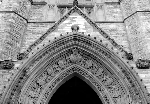 Carved stone archway on Parliament Hill